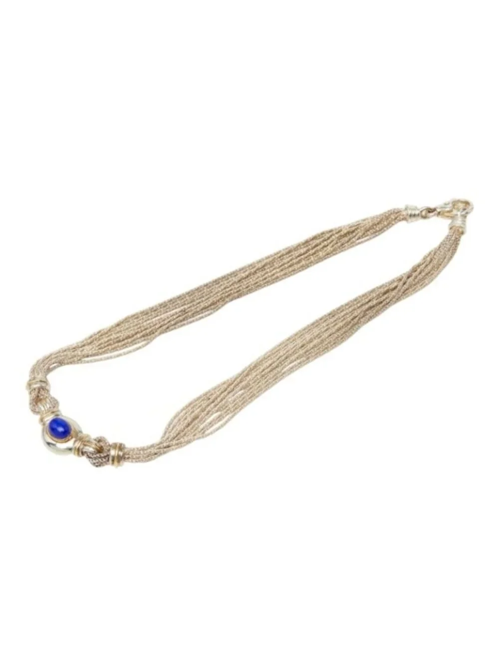 Tiffany & Co Chain Necklace Silver Lapis Lazuli